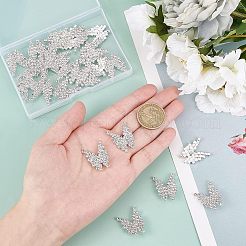 25 шт. пуговицы со стразами на 1 отверстия DIY-OC0008-34