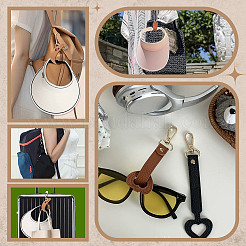 4 шт. 2-х цветный зажим для шляпы из искусственной кожи в форме сердца AJEW-AR0004-87