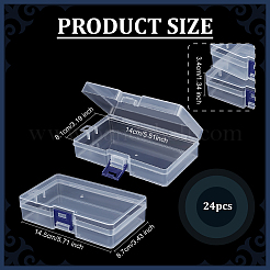 1 сетчатый прозрачный полипропиленовый пластиковый контейнер для шариков с откидными крышками&nbsp;CON-WH0112-021A
