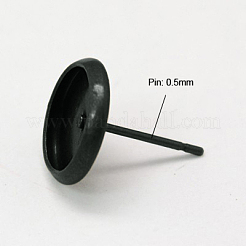 Латунь сеттинги серьга KK-I001-B-NF