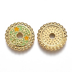 Латунь эмаль бисера KK-B023-02G-B