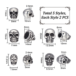 10 шт. 5 бусины из нержавеющей стали 304 STAS-UN0043-53