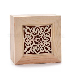 Ящик для хранения незавершенной полой древесины квадратной формы OBOX-NB0001-07