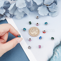 24 шт. 6-х цветные бусины из нержавеющей стали 304 STAS-UN0031-07