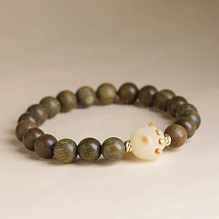 Браслеты из круглых бусин из гваякового дерева для мужчин и женщин FS-WG59C08-01