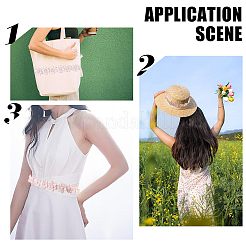 2 ярд цветочной кружевной отделки из полиэстера&nbsp;OCOR-CY0002-69D