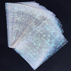 200 шт. 4 стиля лазерных прозрачных пластиковых упаковочных пакетов&nbsp;ABAG-DJ0001-27