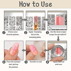 Шаблоны изображений для пластикового нейл-арта&nbsp;AJEW-UN0002-49E