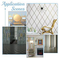 Гибкая самоклеящаяся отделка из нержавеющей стали 201&nbsp;AJEW-WH0329-77G