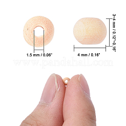 Круглые незаконченные деревянные бусы&nbsp;X-WOOD-Q008-4mm-LF