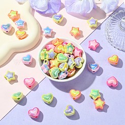 50шт 10 стиля непрозрачные акриловые бусины&nbsp;OACR-CJ0001-88