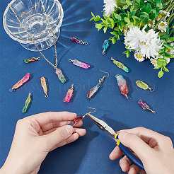 16 шт. подвески из натурального окрашенного кварца с заостренными бусинами FIND-AR0004-24