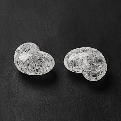 Прозрачных бусин акриловые треск OACR-L013-014