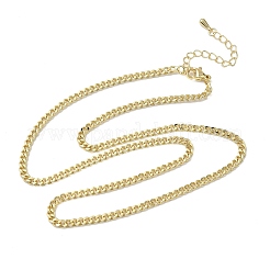 Ожерелья из латунной цепочки толщиной 3 мм NJEW-P339-03G