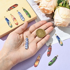 10шт 5 цвета подвески из сплава с покрытием стойки&nbsp;FIND-YW0005-31