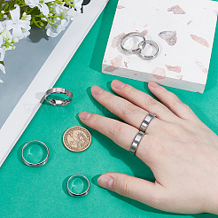 21 шт. 7 стиля колец из нержавеющей стали для женщин RJEW-NB0001-05P