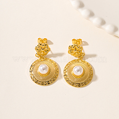 Винтажные серьги-гвоздики из цинкового сплава с имитацией жемчуга ZX5900