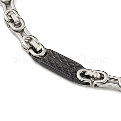 Двухцветный браслет из нержавеющей стали 201 с овальными звеньями&nbsp;BJEW-B078-23BP