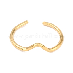 Открытое кольцо-манжета из нержавеющей стали 304 с ионным покрытием (IP) для женщин&nbsp;RJEW-C097-03G