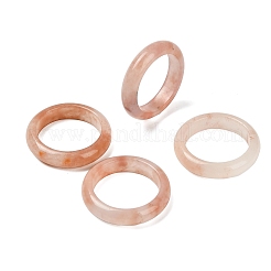 Кольца из натурального синьцзянского золотого шелка и нефрита для женщин RJEW-G360-01B