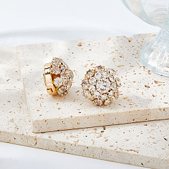 6 шт. запонки из латуни и акриловых страз BUTT-DC0001-17B