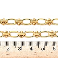 Ожерелье из овальных звеньев из нержавеющей стали 304 с ионным покрытием (IP) для женщин&nbsp;NJEW-B107-07G-03