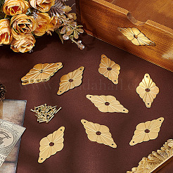 12 шт. ромбовидные латунные плоские шайбы KK-PH0013-57G