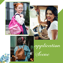 2 шт. 2 цвета милый слон эмалированный брелок со стразами&nbsp;KEYC-WR0001-40