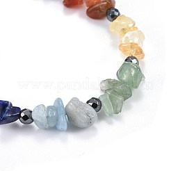 Браслеты из натурального и синтетического смешанного камня BJEW-JB04267