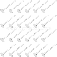 20 пара 925 плоских сережек-гвоздиков из стерлингового серебра&nbsp;STER-BBC0009-01