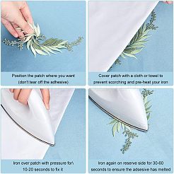 6 шт. 6 стиля компьютеризированная вышивка ткань утюг на / пришить патчи DIY-NB0007-54