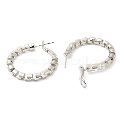 Латунные серьги-кольца в стиле панк EJEW-A102-04P