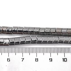 Гальванические нити из синтетических немагнитных гематитовых бусин G-Q174-01A