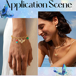 8шт латунные подвески с микропаве и кубическим цирконием KK-BBC0020-22