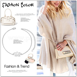 Браслеты на ногу из стерлингового серебра с родиевым покрытием JA123A