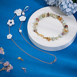 4 шт. 2 цвета s925 застежки-кольца из стерлингового серебра STER-PH0003-71