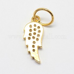 CZ латунные микро проложить кубического циркония крыло подвески ZIRC-L018-18G