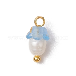 Цветочные акриловые подвески&nbsp;PALLOY-JF03588-12