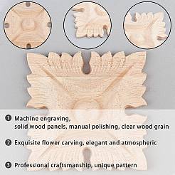 Резная накладка из натурального дерева WOOD-WH0101-55
