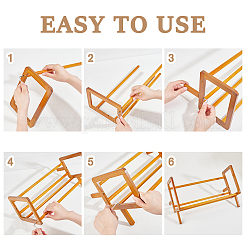 Деревянные подставки для хранения книг AJEW-WH0270-716