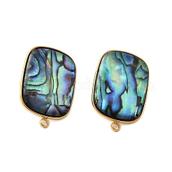 Фурнитура для сережек-гвоздиков из нержавеющей стали 304 с натуральными ракушками пауа STAS-Z125-08G