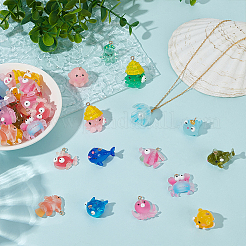 42 шт. подвески из прозрачной смолы с морскими организмами&nbsp;RESI-WR0001-08