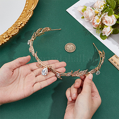 Резинки для волос со стразами в форме капли&nbsp;AJEW-WH0434-53G