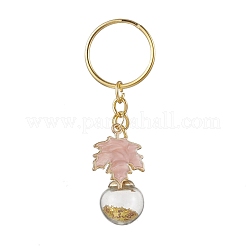 3 шт. 3 стиля сплава эмалированный лист и стеклянный шар подвеска брелок&nbsp;KEYC-JKC01302