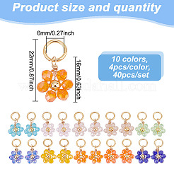 40шт 10 цвета подвески из гальванического стекла&nbsp;PALLOY-GO00014