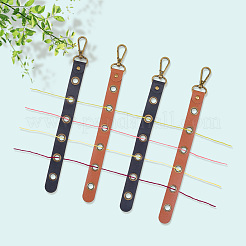 4 шт. 2-цветный литой кожаный нитевдеватель&nbsp;AJEW-CL0001-16