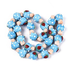 Бусины ручной работы в технике лэмпворк с неровностями LAMP-T022-06C