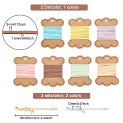 Набор для изготовления плетеного браслета из шнура&nbsp;DIY-BC0006-32