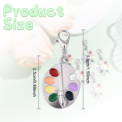 6шт палитра сплав эмаль подвески украшения&nbsp;HJEW-YW00115