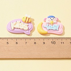 28шт 7 стиля непрозрачные кабошоны из смолы CRES-FS0001-05